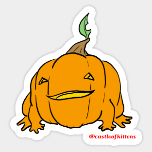 Frog O Lantern (orange) Sticker